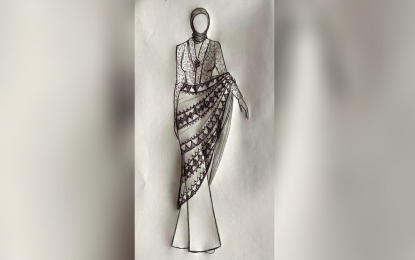 <p><strong>SONA DRESS.</strong> The design of Vice President Sara Duterte’s dress for the 2nd State of the Nation Address of President Ferdinand R. Marcos Jr. on Monday (July 24, 2023). It was created by Cotabato City-based designer Israel Ellah Ungkakay. <em>(Photo courtesy of the OVP)</em></p>