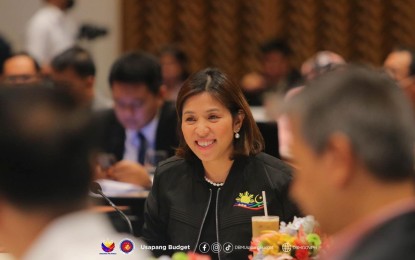 <p class="p1"><strong>MEETING</strong>. Budget Secretary Amenah F. Pangandaman leads the 15th National Government - Bangsamoro Government Intergovernmental Relations Body (IGRB) Meeting with Minister Mohagher Iqbal at the Philippine International Convention Center (PICC) in Pasay City on Thursday (July 27, 2023). Pangandaman emphasized the national government's continued commitment to ensure that the BARMM will be integrated into its Agenda for Prosperity. <em>(Photo courtesy of the Department of Budget and Management)</em></p>