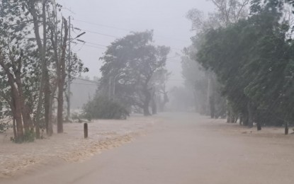 <p><strong>FLOODED.</strong> Several roads in Ilocos Norte and Ilocos Sur remain flooded on Thursday due to intense rain brought about by Super Typhoon Egay. Road clearing operations are ongoing. (<em>contributed photo</em>)</p>