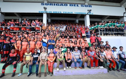 <p><strong>RESCUE SUMMIT.</strong> The Provincial Disaster Risk Reduction Management Office (PDRRMO) in Surigao del Sur is leading a three-day 2023 Rescuers Summit and Rescue Group Exercises which opened on July 26, 2023 in Tandag City. The activity is joined by some 150 responders from the different city and municipal DRRMOs in the province. <em>(Photo courtesy of Gov. Ayec Pimentel)</em></p>