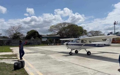 <p><strong>MISSING</strong>. The Cessna plane that was reported missing while about to enter Claveria town in Cagayan province on Tuesday (Aug. 1, 2023). The plane with two persons on board took off from the Laoag City Airport and was supposed to land in Tuguegarao City.<em> (File photo courtesy of OCD-Region 2)</em></p>