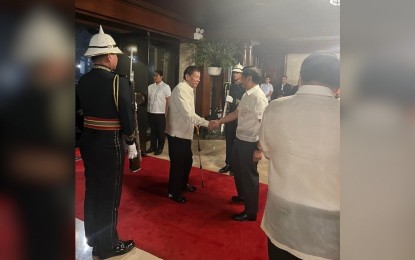 <p><strong>MEETING AT MALACAÑAN.</strong> President Ferdinand R. Marcos Jr. meets with former President Rodrigo Duterte at Malacañan Palace in Manila on Wednesday (Aug. 2, 2023). During the meeting, Duterte’s recent meeting with Chinese President Xi Jinping in China was among the issues discussed. <em>(Photo courtesy of Sen. Christopher Lawrence Go)</em></p>