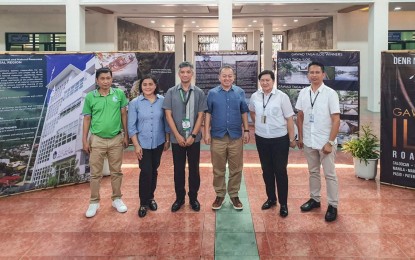 <p><strong>ENVIRONMENTAL PROTECTION.</strong> Officials of the Marikina City government and the Department of Environment and Natural Resources (DENR) hold the Gawad Taga-Ilog Roadshow at the city hall on Tuesday (Aug. 8, 2023). The roadshow highlights the city’s sustainable solid waste management that keeps its waterways clean and garbage-free. <em>(Photo courtesy of Marikina LGU)</em></p>