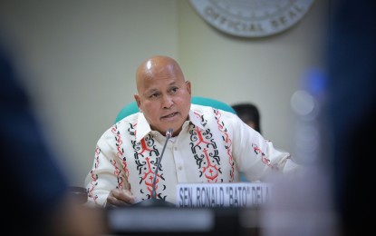 <p><strong>SENATE PROBE</strong>. Sen. Ronald “Bato” Dela Rosa on Monday (Aug. 14, 2023) presides over the Committee on Public Order and Dangerous Drugs public regarding the Feb. 19 ambush of Aparri Vice Mayor Rommel Alameda in Nueva Vizcaya. Dela Rosa said the Senate will not stop getting into the bottom of killings, whether of governemnt officials or ordinary citizens. <em>(Photo courtesy of Senate PRIB) </em></p>