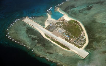 <p><strong>PROVOCATION.</strong> An aerial view of Kalayaan Island. The National Task Force for the West Philippine Sea (NTF-WPS) confirmed Saturday (Aug. 24, 2024) that China “unjustifiably deployed” flares from Zamora Reef while a Philippine aircraft was conducting a maritime domain awareness flight within the country’s exclusive economic zone and the territorial seas of the Kalayaan Island Group features on Aug. 22, 2024. <em>(Photo courtesy of Western Command)</em></p>