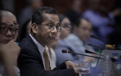 <p><strong>GDP GROWTH</strong>. National Economic and Development Authority Secretary Arsenio Balisacan attends the Senate Committee on Finance's hearing Tuesday (Aug. 15, 2023) to discuss the 2024 National Expenditure Program. Balisacan briefed the senators on the country's economic performance, growth outlook and priorities for next year.  <em>(Photo courtesy of Senate PRIB) </em></p>