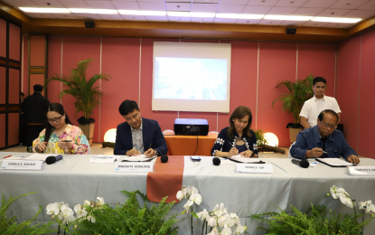 <p><strong>TECHNOHUB</strong>. (From left) Bases Conversion and Development Authority (BCDA) executive vice president and COO Gisela Kalalo, BCDA president and CEO Joshua Bingcang, Tarlac Provincial Governor Susan Yap, and Tarlac Vice Governor Carlito David sign a memorandum of understanding to develop a technology hub in a 47-hectare parcel of land in New Clark City. The technology hub will house complex technological facilities like hyperscale data centers. <em>(Courtesy of BCDA)</em></p>