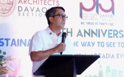 <p><strong>TOURIST INFRA.</strong> Speaking before the Philippine Institute of Architect (PIA) Davao Sector on Wednesday night (Aug. 16, 2023) in Davao City, Presidential Assistant for Eastern Mindanao Leo Tereso Magno urged the group to help the government build infrastructures that attract tourists. Magno said tourism-centered infrastructures make Davao Region a must-visit place. <em>(Photo courtesy of OPAMINE)</em></p>