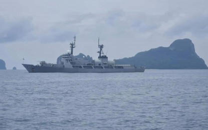 <p><strong>RETURN TO SEA.</strong> After much-needed repairs, BRP Andres Bonifacio (PS17) established sustained naval presence in the West Philippine Sea on July 24 to Aug. 13, 2023, ensuring territorial integrity and asserting sovereignty within the Kalayaan Island Group. The regular patrol in the critical areas of interest enabled the offshore patrol vessel to provide enhanced maritime situational awareness that can be a factor in planning, decision-making and future deployment. <em>(Photo courtesy of BRP Andres Bonifacio Facebook)</em></p>