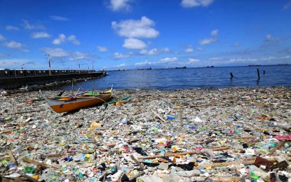 <p style="text-align: left;"><strong>WASTE-TO-FUEL</strong>. Garbage accumulates off Bagong Bayan North in Navotas City on Aug 20, 2022. Garbage like this could be fed into a pilot plant of Australian firm Cyclion and the National Development Company here and converted into diesel. <em>(PNA photo by Joan Bondoc)</em></p>