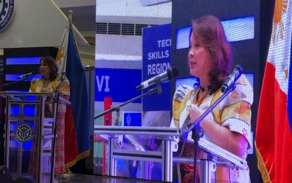 <div dir="auto"><strong>RELIABLE PARTNER</strong>. Senate Pro Tempore Loren Legarda delivers her keynote speech during the opening ceremony of the Technical Education and Skills Development Authority's  (TESDA) 29th Anniversary celebration in SM Megamall on Tuesday (August 22, 2023).  During the event, TESDA also launched its new slogan, “Sa TESDA, Lingap ay Maaasahan.” <em>(Screenshot from Loren Legarda FB live stream)</em></div>