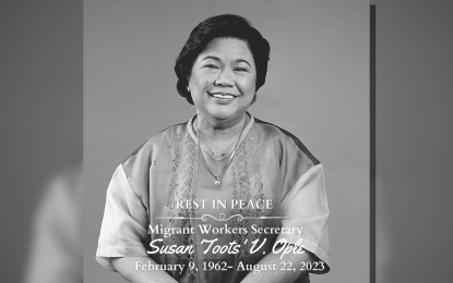 <p>Department of Migrant Workers Secretary Maria Susana ‘Toots” V. Ople<em> (Photo courtesy of DMW)</em></p>