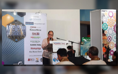 <p><strong>DIE, MOLD INDUSTRY</strong>. Philippine Economic Zone Authority (PEZA) Director General Tereso Panga delivers his keynote speech at the 10th Philippine Die and Mold Machineries and Equipment Exhibition (PDMEX) at the World Trade Center, Pasay City on Aug. 23, 2023. PEZA has registered PHP23.49 billion worth of projects engaged in die and mold activity. <em>(PNA photo by Kris M. Crismundo)</em></p>