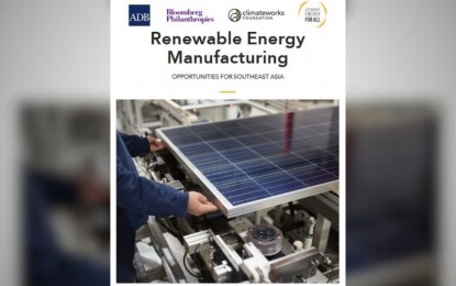 <p><strong>SOLAR MANUFACTURING</strong>. The cover of Renewable Energy Manufacturing: Opportunities for Southeast Asia report of the Asian Development Bank (ADB). The report explores how the development of the renewable energy manufacturing sector will unlock economic opportunities in the region.<em> (Courtesy of ADB)</em></p>