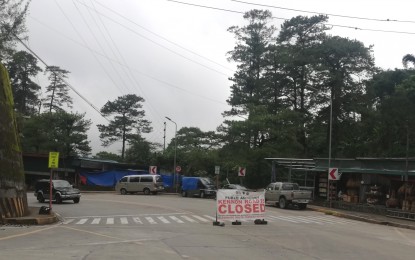 <p><strong>CLOSED.</strong> Kennon Road, the shortest route to and from Baguio City coming from Rosario, La Union had been closed to the general public as shown in this Aug. 24, 2023 photo. The Department of Public Works and Highways (DPWH)-Cordillera on Tuesday (Sept. 12, 2023) said Kennon Road and two other roads in the region are closed to traffic due to the effects of the southwest monsoon and other events. <em>(PNA file photo by Liza T. Agoot)</em></p>