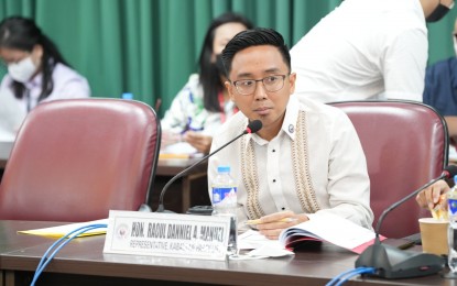 <p><strong>COA BUDGET</strong>. Kabataan Party-list Rep. Raoul Manuel seeks to enhance the budget allocation for Commission on Audit next year to better perform its role as a guardian of public funds during the budget deliberation of the House committee on appropriations on the agency's PHP13.360-billion proposed budget for fiscal year 2024 on Thursday (Aug. 24, 2023). Manuel pointed out a "downward trend" in the overall budget of the commission in recent years.<em> (Photo courtesy of House Press and Public Affairs Bureau)</em></p>