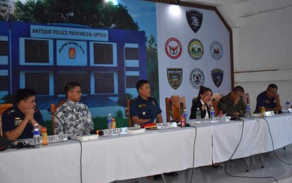 <p><strong>ACTIVATED.</strong> The Antique Provincial Joint Security Control Center (PJSCC), chaired by Provincial Election Supervisor Salud Milagros Villanueva (center), conducts its coordination conference following its activation on Thursday (Aug. 24, 2023). Villanueva said in an interview Friday (Aug. 25) they are eyeing zero election-related incidents during the Barangay and Sangguniang Kabataan Election in Antique. (<em>Photo courtesy of Comelec Antique</em>)</p>