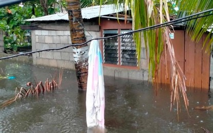 <p><strong>HELP NEEDED.</strong> Zones 4 and 6 in Barangay Minanga, Aparri, Cagayan are flooded due to heavy rains brought by Super Typhoon Goring on Sunday (Aug. 27, 2023). The Municipal Disaster Risk Reduction and Management Office-Aparri said the knee-deep flood started around midnight and is affecting 118 families composed of 383 persons. <em>(Courtesy of MDRRMO-Aparri)</em></p>
