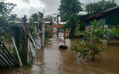 <p><strong>FLOODED. </strong>The Maraburab Elementary School in Alcala, Cagayan is submerged in floods due to heavy rains from Typhoon Goring on Sunday (Aug, 27, 2023). The National Disaster Risk Reduction and Management Council (NDRRMC) reported on Monday (Aug. 28) that some 2,302 families in six regions have so far been affected by bad weather.<em> (Photo courtesy of Cagayan Provincial Information Office)</em></p>