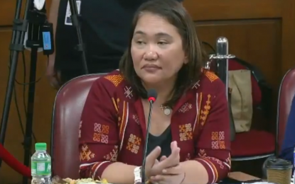 <p><strong>BUDGET HEARING.</strong> Presidential Communications Office (PCO) Secretary Cheloy Garafil answers queries from lawmakers during the budget hearing of the House Appropriations Committee on Tuesday (Aug. 29, 2023). Garafil requested for additional funding worth PHP365 million in its proposed 2024 budget to fund the PCO’s programs and activities. <em>(Screengrab from House of Representatives' Facebook livestream)</em></p>