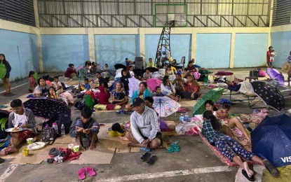 <p><strong>EVACUATED.</strong> Residents affected by floods spend their Tuesday night in an evacuation center in Iloilo City. The City Disaster Risk Reduction and Management Office emergency operations center recorded floods in 90 barangays in the city’s 180 barangays as of 7 a.m. of Wednesday (Aug. 30, 2023) <em>(PNA photo courtesy of CDRRMO)</em></p>