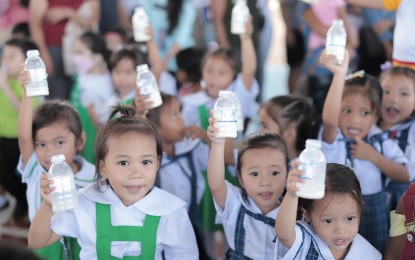 <p><strong>MILK FEEDING PROGRAM.</strong> The Department of Agriculture-Philippine Carabao Center (DA-PCC) and its assisted cooperatives will provide 50 percent of the milk requirements for the government's national feeding program in 2024. The remaining 50 percent will be supplied by the assisted cooperatives of the National Dairy Authority.<em> (Photo courtesy of DA-PCC)</em></p>