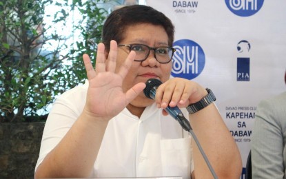 <p><strong>BSKE ASPIRANTS.</strong> Lawyer Gay Enumerables, assistant regional director of the Commission on Elections in Davao Region (Comelec-11), said in a press briefing in Davao City Monday (Sept. 4, 2023) that almost 48,000 aspirants of the Barangay and Sangguniang Kabataan Elections (BSKE) have filed their Certificates of Candidates (COCs) from Aug. 28 to Sept. 2. The aspirants who filed their COCs for the Oct. 30 polls consisted of 2,932 candidates for barangay captain, 25,587 for Sangguniang Barangay (barangay councilor), 3,050 for Sangguniang Kabataan (SK) chairperson and 16,068 for SK members in Region 11’s 43 municipalities, and six cities. <em>(PNA photo by Robinson Niñal Jr.)</em></p>