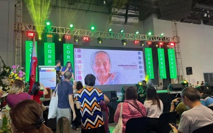 <p><strong>LIVING TREASURE</strong>. Master weaver Magdalena Gamayo is featured at the recently concluded Philippine Travel Mart where the province of Ilocos Norte recorded a combined sales of more than PHP34 million. The sales came from tour packages, accommodation bookings, trip tickets and corporate bookings, among others. <em>(Photo courtesy of Ilocos Norte Tourism)</em></p>