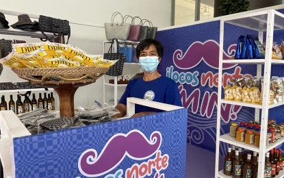 <p>FINANCIAL AID. An owner of a Micro, Small, and Medium Enterprise in the province of Ilocos Norte displays her products at the Robinsons Ilocos in this undated photo. The Ilocos Norte government on Wednesday (Sept. 6, 2023) said it will provide PHP5,000 worth of assistance to local businesses in distress. <em>(File photo by Leilanie Adriano)</em></p>