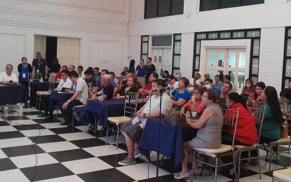 <p><strong>RICE MATTERS.</strong> Iloilo Governor Arthur Defensor Jr. gathers stakeholders of the rice industry at the Casa Real in Iloilo City on Wednesday (Sept. 6, 2023) to explain and seek their support for Executive Order 39. Defensor said the government wants to make rice accessible to all Filipinos. <em>(Photo courtesy of Balita Halin sa Kapitolyo)</em></p>