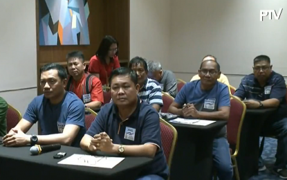 <p><strong>FARMERS’ SUPPORT.</strong> Representatives of farmer groups from six regions in the country express support for the price ceiling imposed on regular milled and well-milled rice during a meeting of farmer group leaders in a hotel in Manila on Wednesday (Sept. 6, 2023). President Ferdinand R. Marcos Jr. has issued Executive Order 39, which sets the price cap for regular milled rice at PHP41 per kg. and for well-milled rice at PHP45 per kg. <em>(Screengrab from PTV)</em></p>