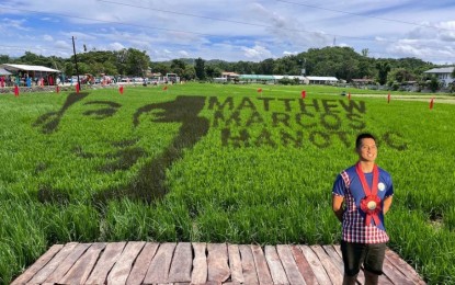 <p><strong>PADDY ART</strong>. Governor Matthew Marcos Manotoc is featured in the 2023 rice paddy art of the Ilocos Norte Agricultural College in Pasuquin town, Ilocos Norte province in this undated photo. The school has recently been accredited as an agricultural learning center. <em>(Photo courtesy of INAC)</em></p>