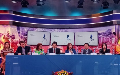 <p><strong>NEW PROGRAMS. </strong>State-run People's Television Network General Manager Analisa Puod (3rd from right) announces on Friday (Sept. 8, 2023) the launching of new programs to intensify engagement to more Filipinos. These include programs featuring the activities of the President and other government agencies. <em>(PNA file photo by Raquel Bonustro) </em></p>