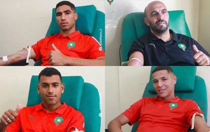 Moroccan football players donate blood in wake of deadly quake