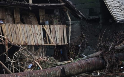 <p><strong>STATE OF CALAMITY.</strong> Torrential rains destroy a house in Tobias Fornier town on Aug.28, 2023. The Provincial Board placed Antique under a state of calamity during its regular session on Monday (Sept. 11, 2023) (<em>PNA photo courtesy of Antique Province</em>)</p>