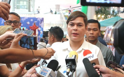 <p><strong>NATIONAL SECURITY.</strong> Vice President Sara Z. Duterte says on Monday (Sept. 11, 2023) the confidential fund of the Department of Education (DepEd) will be used in relation to national security. Duterte, who is also Education secretary, said the use of such funds by her office has a legal basis and that critics have offered no proof of wrongdoing. <em>(PNA photo by Robinson Niñal Jr.)</em></p>