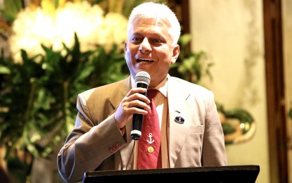 <p><strong>JOINT EXPLORATION</strong>. National Maritime Foundation of India Executive Director Debesh Lahiri during the Stratbase-organized Philippine-India Track 2 Maritime Dialogue in Taguig City on Tuesday (Sept. 12, 2023). Lahiri said a joint oil exploration activity between India and the Philippines in the West Philippine Sea is feasible in the same way New Delhi did with another Southeast Asian nation in the region.<em> (PNA photo by Robert Alfiler)</em></p>