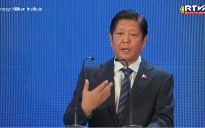 <p>DIGITAL FUTURE. President Ferdinand R. Marcos Jr. delivers a keynote address at the 10th Asia Summit in Singapore on Wednesday (Sept. 13, 2023). Marcos said the Philippines' journey towards a digital future is "in full swing." <em>(Screenshot from Radio Television Malacañang)</em></p>