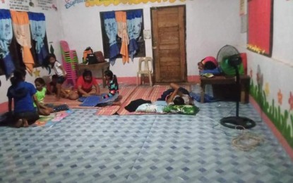 <p><strong>CAGAYAN QUAKE. </strong>Residents stay at an evacuation center in Calayan, Cagayan following the magnitude 6.4 earthquake that rocked Dalupiri Island on Tuesday night (Sept. 12, 2023). The OCD said Wednesday (Sept. 13) that five were reportedly hurt from the tremor.<em> (Photo courtesy of Cagayan Provincial Information Office)</em></p>