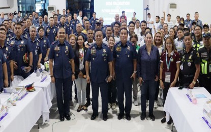 <p><strong>BIDA PROGRAM</strong>. Seventy-seven advocacy groups pledge their support for the strengthening of the 'Buhay Ingatan, Droga’y Ayawan' or BIDA program during the validation process on Wednesday (Sept. 13, 2023) at the headquarters of the Police Regional Office-Caraga Region in Butuan City. The BIDA program was launched in the region on July 1. (<em>Photo courtesy of PRO-13)</em></p>