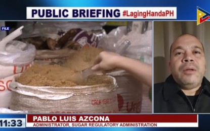 <p>SRA administrator Pablo Luis Azcona <em>(Screengrab from Laging Handa briefing)</em></p>