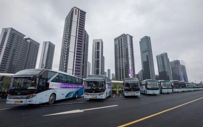 <p><strong>ALL SET.</strong> The media and technical officials village of the Asian Games started official operations Thursday (Sept. 14, 2023). The first group of journalists and technical officials arrived and completed check-in procedures.<em> (Photo courtesy of 19th Asian Games Hangzhou 2022 Facebook)</em></p>