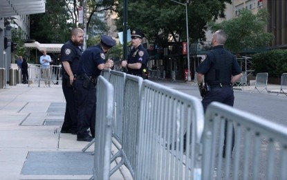 <p><strong>ALL SET.   </strong>Barricades are put up in several roads in Manhattan, New York City in time for 78th session of the UN General Assembly (UNGA) on Monday (Sept. 18, 2023).  Over 150 heads of state and government will attend the summit. <em> (Anadolu)</em></p>