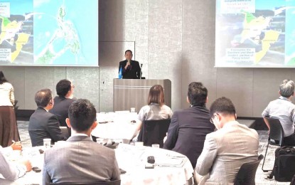 <p><strong>RESILIENT COMMUNITIES.</strong> Iloilo Governor Arthur Defensor Jr. talks about the province’s Purok Resilience Project during the 14th UN-Habitat Environmental Technology Expert Group Meeting (EGM) in Fukuoka, Japan from Sept. 11-13 2023. Defensor, in a press conference on Wednesday (Sept. 20), said the United Nations Human Settlements Program (UN-Habitat) will provide technical assistance to the project. <em>(PNA photo courtesy of Mario Nillos)</em></p>
<p><em> </em></p>