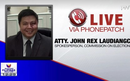 <p><strong>BSKE DISQUALIFICATION</strong>. Commission on Elections (Comelec) spokesperson John Rex Laudiangco reiterates the poll body's commitment to disqualify erring candidates of the Barangay and Sangguniang Kabataan Elections (BSKE). In a phone interview by the Bagong Pilipinas Ngayon program on Thursday (Sept. 21, 2023), he said they will speed up investigation and filing of charges to election offense violators.<em> (Screengrab from PTV’s Bagong Pilipinas Ngayon)</em></p>