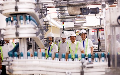 <p><strong>BETTER PERFORMANCE</strong>. President Ferdinand R. Marcos Jr. (3rd from left) leads the inauguration of a beauty, well-being and personal care factory in General Trias, Cavite on Sept. 22, 2023. Philippine factories improved their performance in September 2024, according to S&P Global. <em>(PNA photo by Rey Baniquet)</em></p>