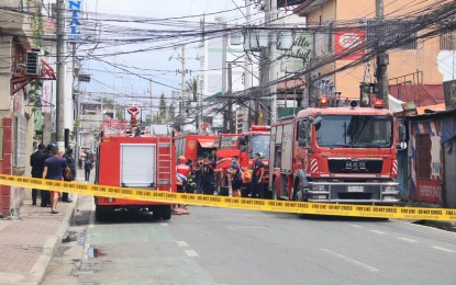 <p><strong>AMMONIA LEAK.</strong> The area leading to an ice plant along M. L. Quezon Street, Barangay Lower Bicutan in Taguig City is cordoned off on Monday (Sept. 25, 2023). An ammonia leak at the ice plant prompted the suspension of classes at the nearby Ricardo P. Cruz Sr. Elementary School. <em>(Photo courtesy of Taguig PIO)</em></p>