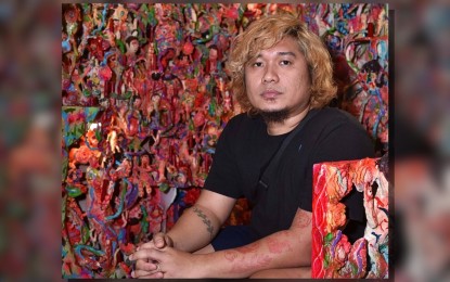 <p><strong>WINNING ARTIST</strong>. Doktor Karayom, one of the artists who won recognitions in this year's Ateneo Art Awards (AAG). The Technological University of the Philippines graduate took home the most residency grants from Liverpool Hope University, La Trobe University, Project Space Pilipinas, and OCAD University – AAG’s latest residency partner. <em>(Photo courtesy of Clefvan Pornela/Ateneo Art Gallery)</em></p>