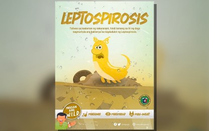 <p><strong>LEPTOSPIROSIS</strong>. The Department of Health Center for Health Development in the Ilocos Region (DOH-CHD-1) comes out with a campaign to remind the public of the preventive measures against leptospirosis. The DOH-CHD-1 has so far recorded 221 leptospirosis cases in the region from Jan. 1 to Sept. 16 this year, 106 percent higher than the 107 cases in the same period last year. <em>(Photo courtesy of DOH-CHD-1)</em></p>