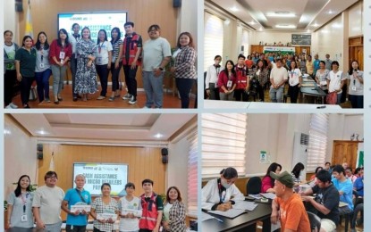 <p><strong>DISTRIBUTION</strong>. Micro rice retailers in La Union province get their cash subsidy worth PHP15,000 each from the Department of Social Welfare and Development on Wednesday (Sept. 27, 2023). They are among the rice retailers complying with Executive Order 39 by President Ferdinand Marcos Jr. that sets a price cap on rice. <em>(Photo courtesy of DTI La Union)</em></p>